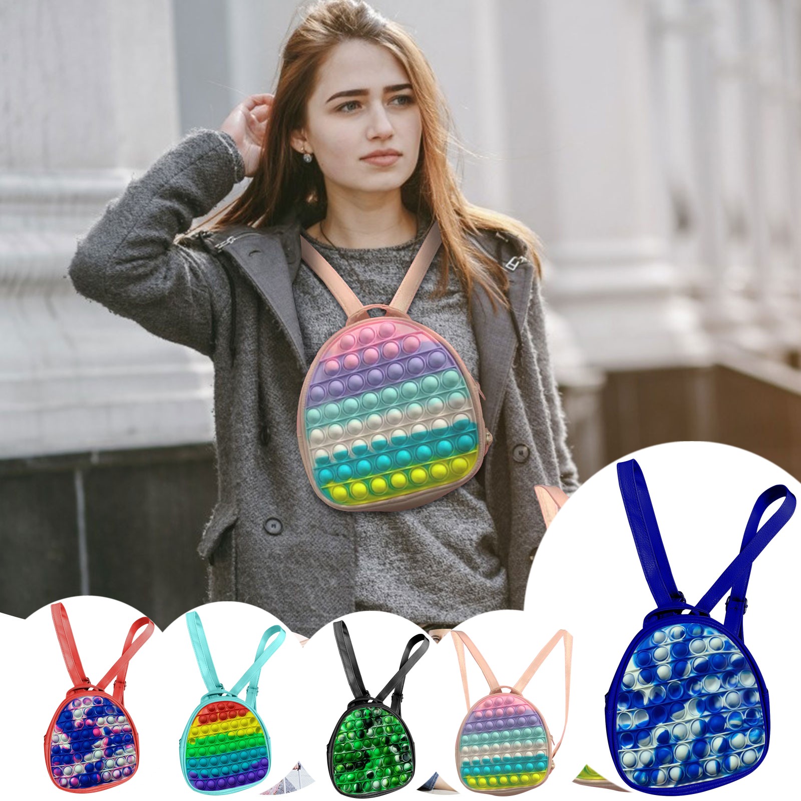 DHL 19cm Fashion Its Push Bubbles Rainbow Kawaii Favor Backpack Children Wallet Ladies Bag Silica Gel Simple Dimple Fidget Toy CN10
DHL 19cm Fashion Its Push Bubbles Rainbow Kawaii Favor Backpack Children Wallet Ladies Bag Silica Gel Simple Dimple Fidget Toy CN10