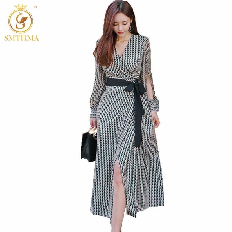 Arrival Temperament V-Neck Full Sleeve Dress Women Bow Tie Boho Long Vestidos 210520, Photo color
Arrival Temperament V-Neck Full Sleeve Dress Women Bow Tie Boho Long Vestidos 210520, Photo color