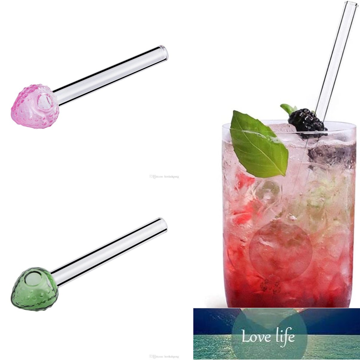 Strawberry Colorful Cute Glass Straw-4in Factory price expert design Quality Latest Style Original Status