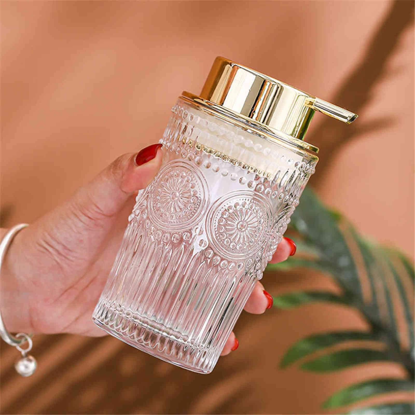 300ml 400ml Glass Soap Dispenser Bathroom Mousse Foam Empty Refill Sub-bottling Hand Sanitizer Shower Gel Shampoo Foaming Bottle 211130 - view 5