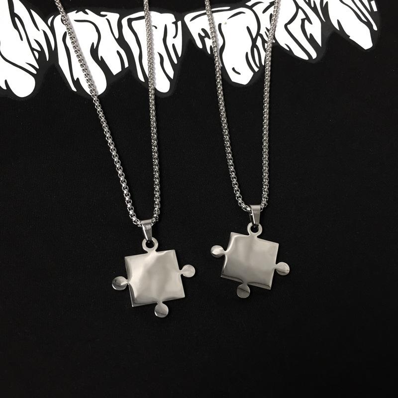 Pendant Necklaces Simple Ins Couple Titanium Steel Non-fading Necklace Splicing Hip-hop Street Men And Women Tide Jewelry
Pendant Necklaces Simple Ins Couple Titanium Steel Non-fading Necklace Splicing Hip-hop Street Men And Women Tide Jewelry