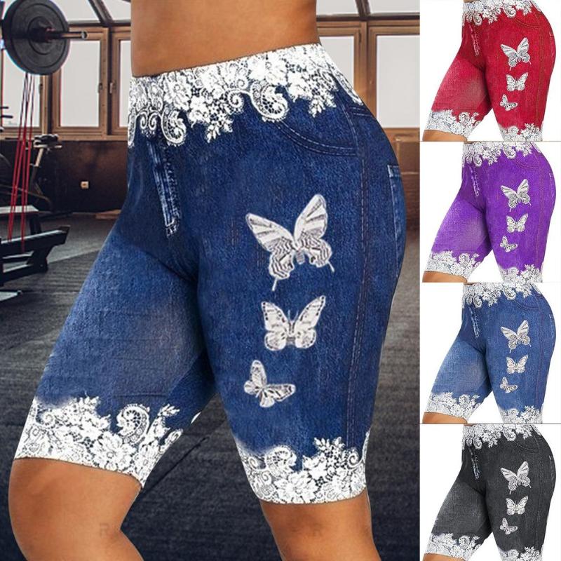 Yoga Outfit Plus Size Denim Shorts Women Lace Patchwork Butterfly Print Bodycon Elastic Skinny For Short Feminino, Purple
Yoga Outfit Plus Size Denim Shorts Women Lace Patchwork Butterfly Print Bodycon Elastic Skinny For Short Feminino, Purple