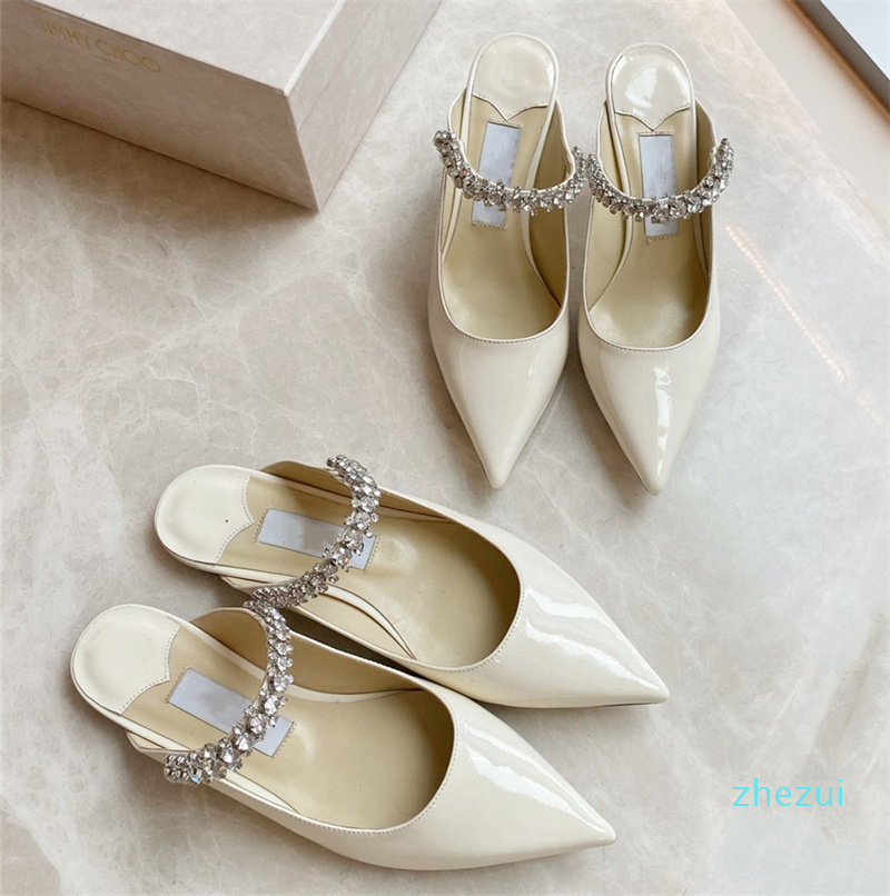 designer Luxury Womens Sandals Slippers Mules Bing Flat Crystal Arch Strap Patent Leather Diamond Chain High heeled Semi drag Shoes, Black high heels
designer Luxury Womens Sandals Slippers Mules Bing Flat Crystal Arch Strap Patent Leather Diamond Chain High heeled Semi drag Shoes, Black high heels