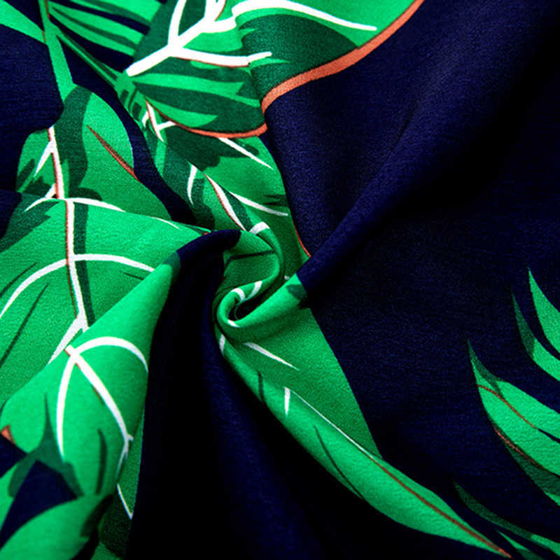 GetSpring Women Blazer Leaf Printed Green Coat Three Quarter Sleeve Single Breasted Women's Slim Suit Jacket Autumn 210930