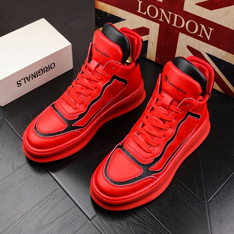 New high - top green thick - soled short boots fashion joker leisure board shoes Zapatillas Hombre b37, White
New high - top green thick - soled short boots fashion joker leisure board shoes Zapatillas Hombre b37, White