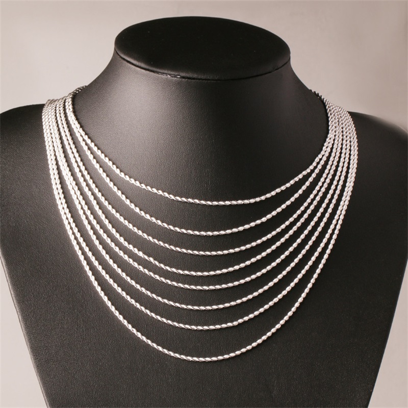 925 sterling silver plated three rooms and one chain necklace size 16-24 inch SC13 925 silver Lobster Clasps Smooth Chains jewelry C3
925 sterling silver plated three rooms and one chain necklace size 16-24 inch SC13 925 silver Lobster Clasps Smooth Chains jewelry C3