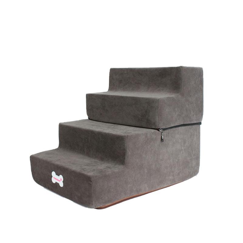 Pet Dog Stairs 4 Steps Ladder For Small Dogs Cats Ramp Anti-slip Removable House Bed Supplies Kennels & Pens
