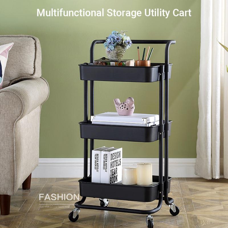 Hooks & Rails 3 Tier Rolling Metal Utility Cart On Wheels Moveable Storage Organizer Multi-Functional Mobile Shelves Basket
Hooks & Rails 3 Tier Rolling Metal Utility Cart On Wheels Moveable Storage Organizer Multi-Functional Mobile Shelves Basket
