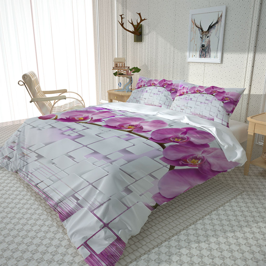 Luxury Queen Single King Size purple flower bedding set 3pcs Duvet Cover Sets Pillowcase, Customize
Luxury Queen Single King Size purple flower bedding set 3pcs Duvet Cover Sets Pillowcase, Customize