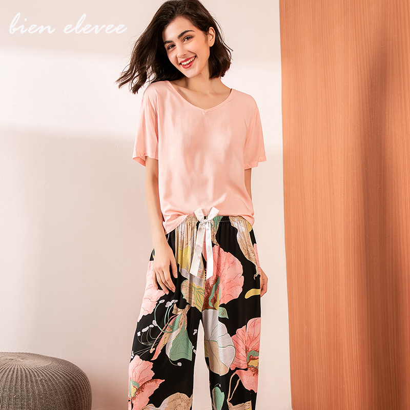 Summer Pajamas Set Women Sleepwear Female Casual Floral Printed Contrasting Color Pyjamas Tops with Long Trousers Home Clothing, Color a
Summer Pajamas Set Women Sleepwear Female Casual Floral Printed Contrasting Color Pyjamas Tops with Long Trousers Home Clothing, Color a