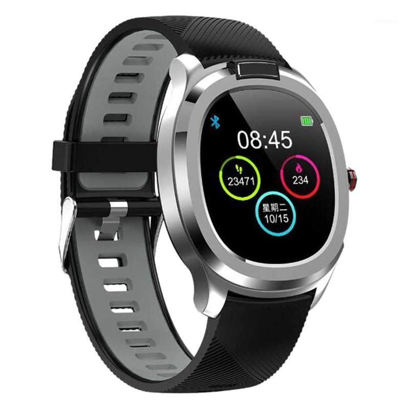 Smart bracelets T01 IP68 Montre étanche Hommes Femmes Fitness Tracker Body Température Température cardiaque Moniteur Peter Band1