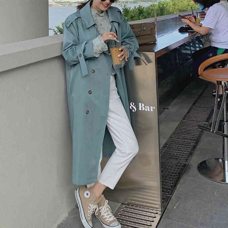 women's trench coats women autumn double-breasted korean-style long casual coat trend loose winter windbreaker lady from the vintage of, Tan;black
women's trench coats women autumn double-breasted korean-style long casual coat trend loose winter windbreaker lady from the vintage of, Tan;black