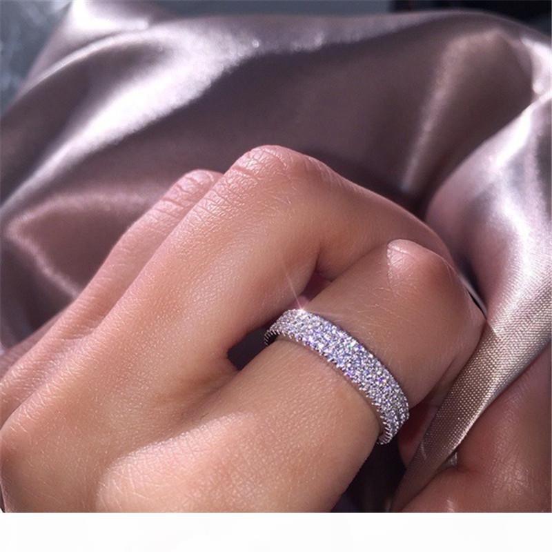 New Fashion Wedding Engagement Rings For Women 925 Silver Plated Three Layer White CZ Zircon Crystal Ring
New Fashion Wedding Engagement Rings For Women 925 Silver Plated Three Layer White CZ Zircon Crystal Ring