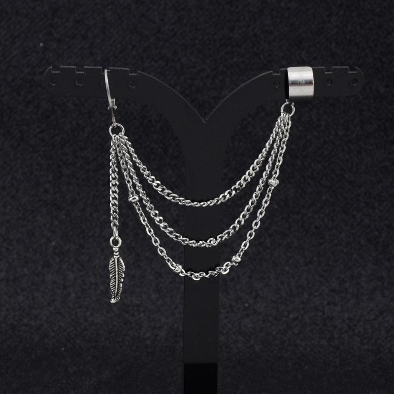 Hoop & Huggie Multilayer Chain Stainless Steel Earring Leaf Feather Pendant Charm Earrings For Women Men Jewelry Statement Ear Rings Punk Gi
Hoop & Huggie Multilayer Chain Stainless Steel Earring Leaf Feather Pendant Charm Earrings For Women Men Jewelry Statement Ear Rings Punk Gi