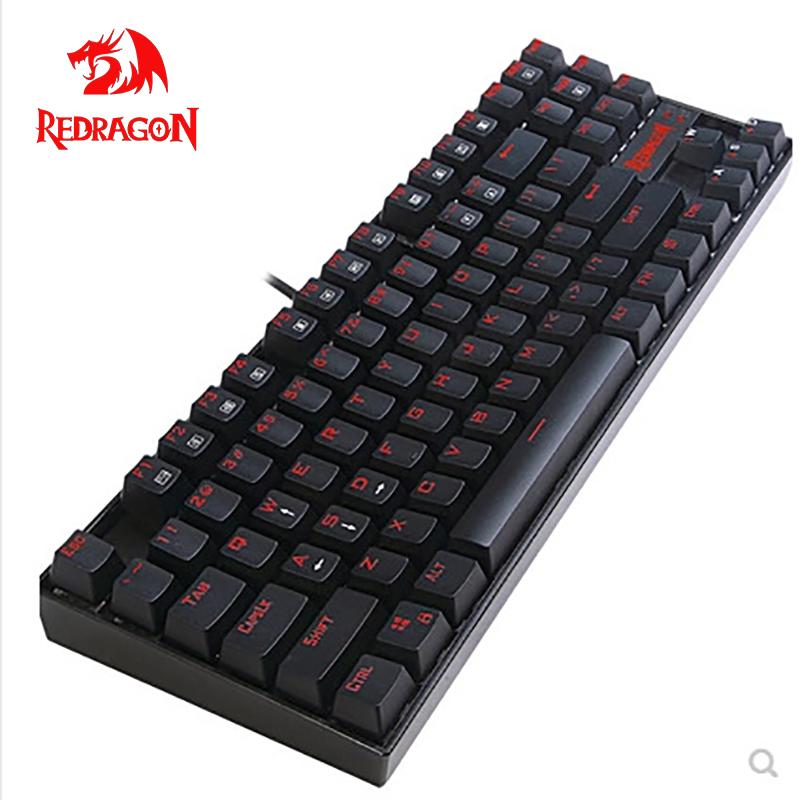 Keyboards Redragon K552 Red Backlit Mechanical Gaming Keyboard 87 Keys Blue Switch Buttons For Window Mac Desktop Laptop Gamer
Keyboards Redragon K552 Red Backlit Mechanical Gaming Keyboard 87 Keys Blue Switch Buttons For Window Mac Desktop Laptop Gamer
