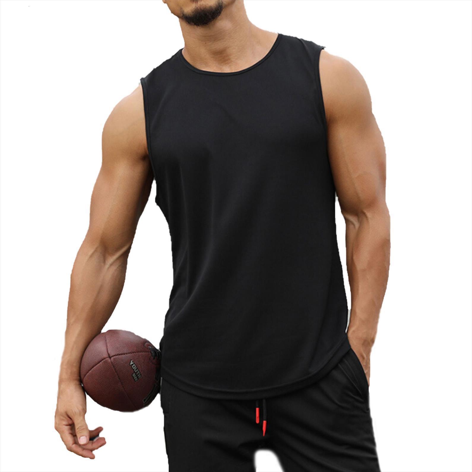 summer marathon fitness gym men sportswear tank mens solid color sleeveless round neck quick dry stretch fitting casual vest, White;black
summer marathon fitness gym men sportswear tank mens solid color sleeveless round neck quick dry stretch fitting casual vest, White;black