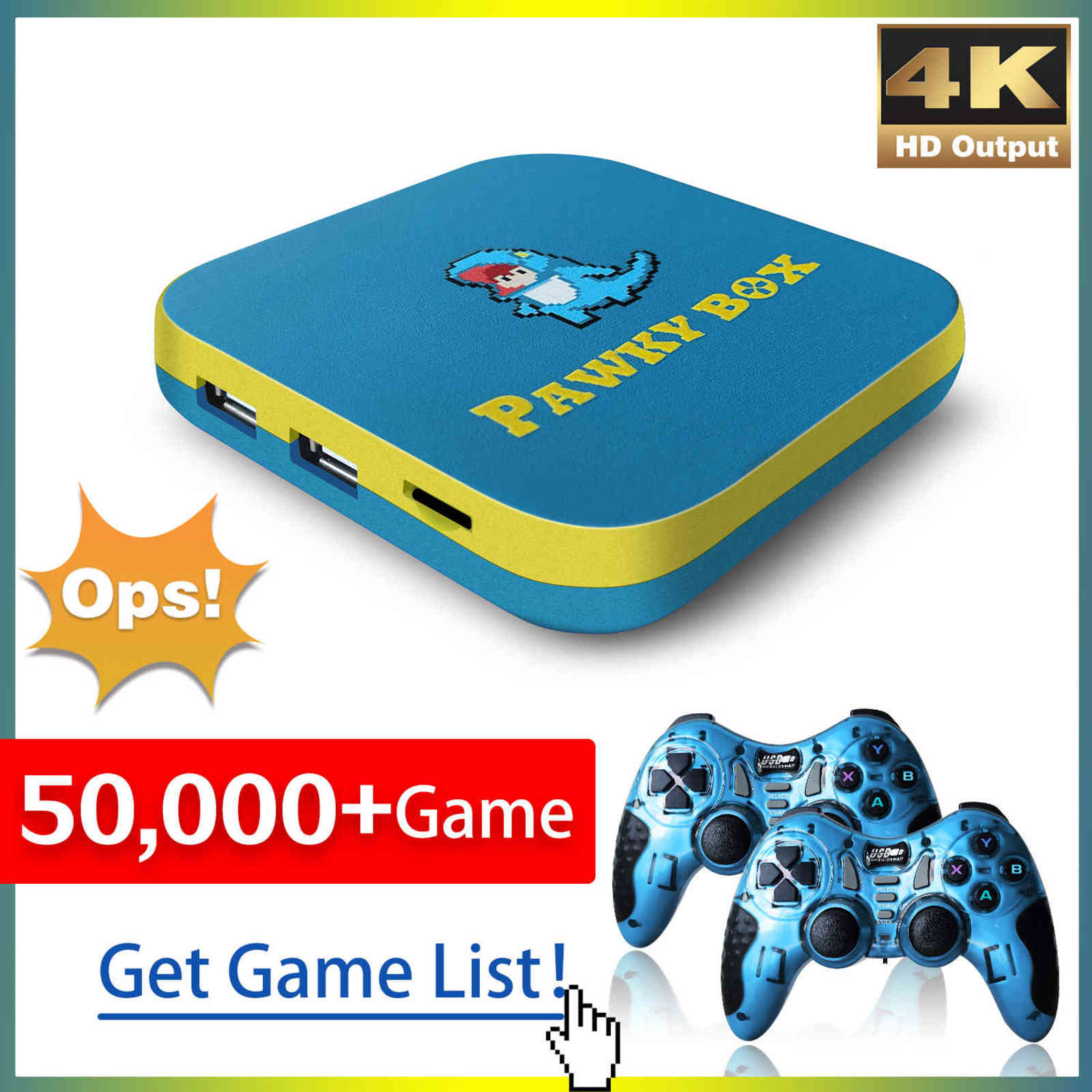 Pawky Box Game Console for PS1/DC/N64/SEGA 50000+ Games Plug And Play Super Console WiFi 4K Mini TV Kid Retro Video Game Player H1112
Pawky Box Game Console for PS1/DC/N64/SEGA 50000+ Games Plug And Play Super Console WiFi 4K Mini TV Kid Retro Video Game Player H1112