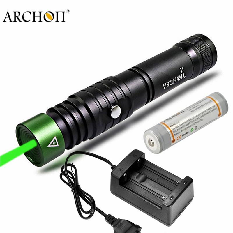 Flashlights Torches ARCHON J1 Green Laser Pointers Diving Powerful LED Underwater Long Throw Light With 18650 Battery Charger
Flashlights Torches ARCHON J1 Green Laser Pointers Diving Powerful LED Underwater Long Throw Light With 18650 Battery Charger