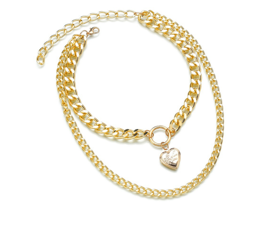 Pendant Necklaces 2Pcs/Lot Necklace Heart Shaped Openable Chokers Simple Fashion Double Layer Female Jewelry Chains
Pendant Necklaces 2Pcs/Lot Necklace Heart Shaped Openable Chokers Simple Fashion Double Layer Female Jewelry Chains