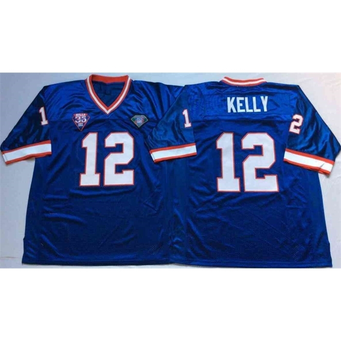 GoodNcaa vintage Football wear stitched mens Jerseys Earl Campbell 12 Jim Kelly 83 Andre Reed 34 Thurman Thomas 78 Bruce Smith top quality