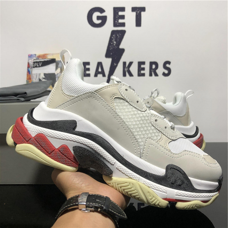 Top Quality Triple-s Fashion Paris Dad Shoes 17FW Triple s Sneakers For Men Women Black Red White Green Casual Tennis Increasing shoe