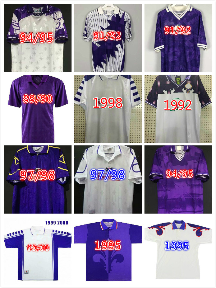 1991 1992 1994 1995 1996 1997 1998 Fiorentina Retro Soccer Jerseys 92 93 94 95 96 97 98 99 00 Gabriel Football Shirts Batistuta Uniforms Vintage Maglia da calcio, Lavender
1991 1992 1994 1995 1996 1997 1998 Fiorentina Retro Soccer Jerseys 92 93 94 95 96 97 98 99 00 Gabriel Football Shirts Batistuta Uniforms Vintage Maglia da calcio, Lavender