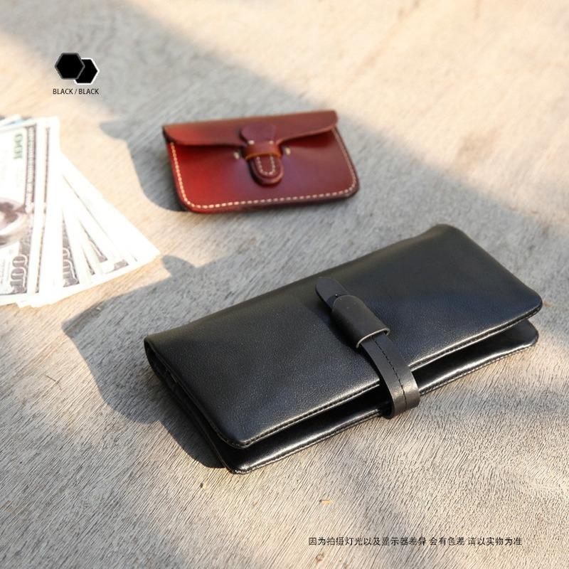 Multipurpose Men's Genuine Leather Wallet - Designer Belted Money Bag with Phone Slot
