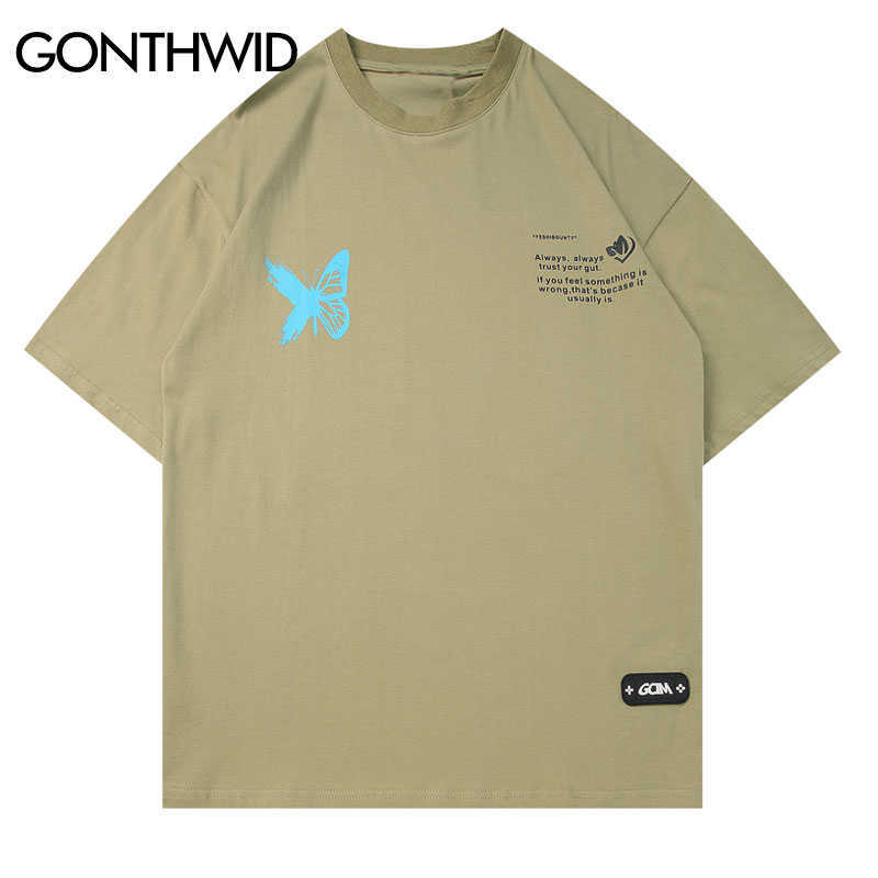 GONTHWID Graffiti Ink Streetwear Tshirts Hip Hop Fashion Casual Short Sleeve Tees Shirts Men Summer Tops 210629
