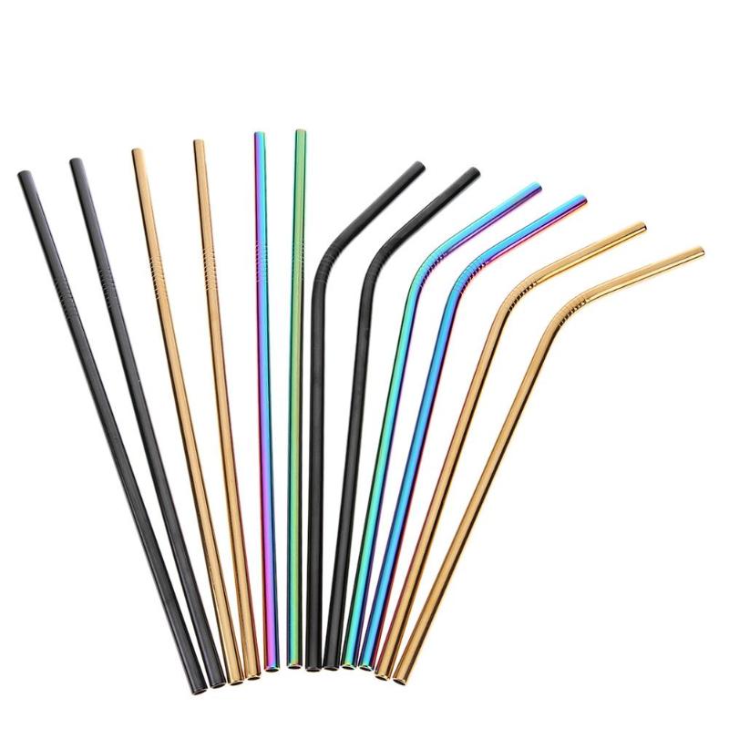 2021 rainbow Stainless Steel Drinking Straws 8.5"*6mm Bent and Straight Reusable Metal Drinking Straws For Kids Barware tool
2021 rainbow Stainless Steel Drinking Straws 8.5"*6mm Bent and Straight Reusable Metal Drinking Straws For Kids Barware tool