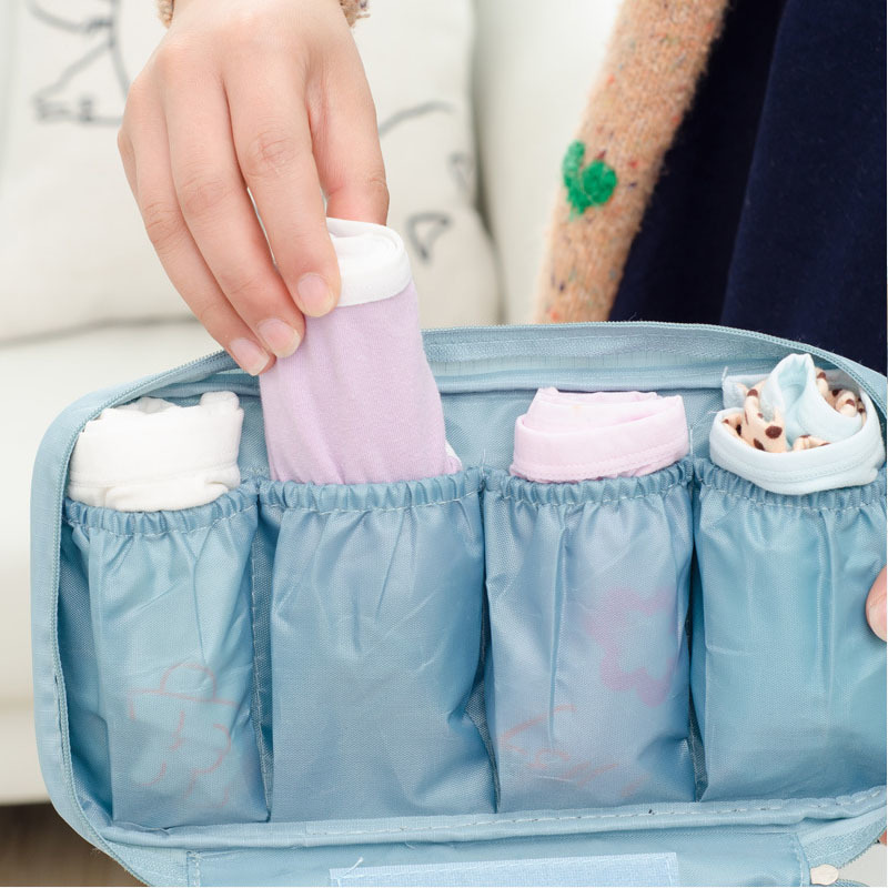 Moistureproof Nylon Save Space Waterproof Family Organizador Travel Accessories Storage Bags Socks Storage Underwear Bra Bag