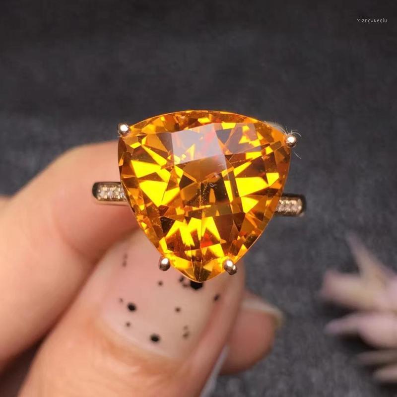 Cluster Rings Citrine Ring 18K Gold AU750 Triagnle Shape About 12.8mm Natural Gemstones For Female Anniversary Gift Fine, Golden;silver
Cluster Rings Citrine Ring 18K Gold AU750 Triagnle Shape About 12.8mm Natural Gemstones For Female Anniversary Gift Fine, Golden;silver