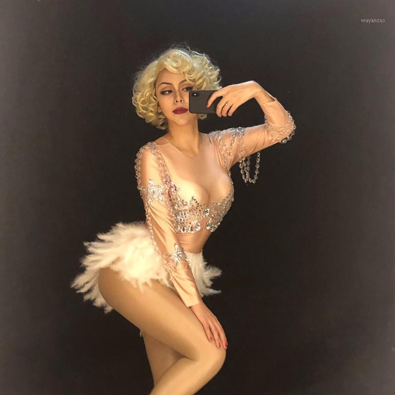 Women' Jumpsuits & Rompers Women Sexy Stage Rhinestones Bodysuit Short White Feather Nightclub Birthday Party Jumpsuit Silver Sparkling Cry, Beige
Women' Jumpsuits & Rompers Women Sexy Stage Rhinestones Bodysuit Short White Feather Nightclub Birthday Party Jumpsuit Silver Sparkling Cry, Beige