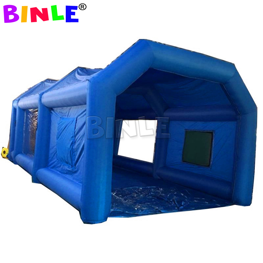 Full set 8x4x3m grey/white/blue/Yellow/purple Inflatable Spray Paint Baking Booth Giant Car Painting room Cabin tent for sale