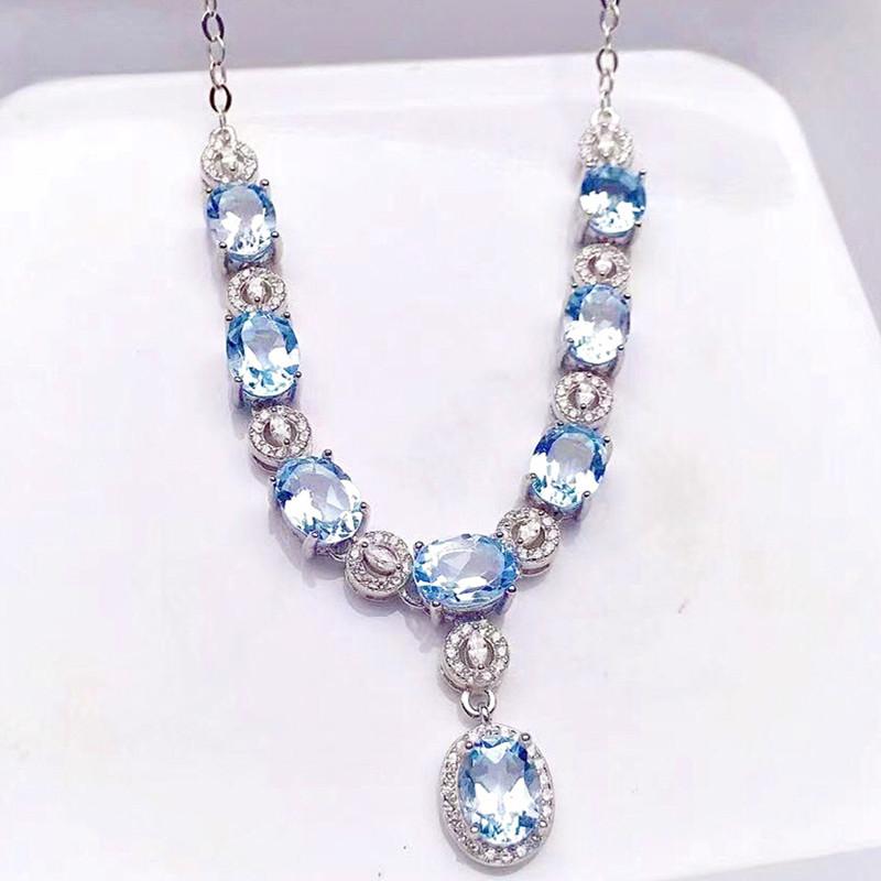 Other Natural Real Blue Topaz Luxury Necklace 1.6ct*8pcs Gemstone 925 Sterling Silver Fine Jewelry X21904
Other Natural Real Blue Topaz Luxury Necklace 1.6ct*8pcs Gemstone 925 Sterling Silver Fine Jewelry X21904