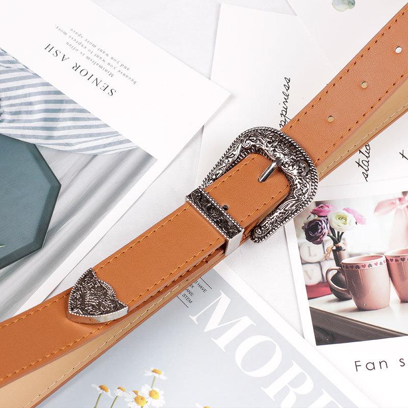 Belts 2021 PU Leather Gothic Casual Fashion All-Match Belt Dress Waistband Women's Retro Pin Buckle Vintage Carved, Black
Belts 2021 PU Leather Gothic Casual Fashion All-Match Belt Dress Waistband Women's Retro Pin Buckle Vintage Carved, Black