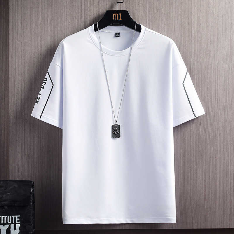 Men Casual Set Fashion 2 PIECE Sweatsuit Striped Short Sleeve T-shirt+Shorts Sets Mens Sportswear Tracksuit Summer Suit 5XL 210603
