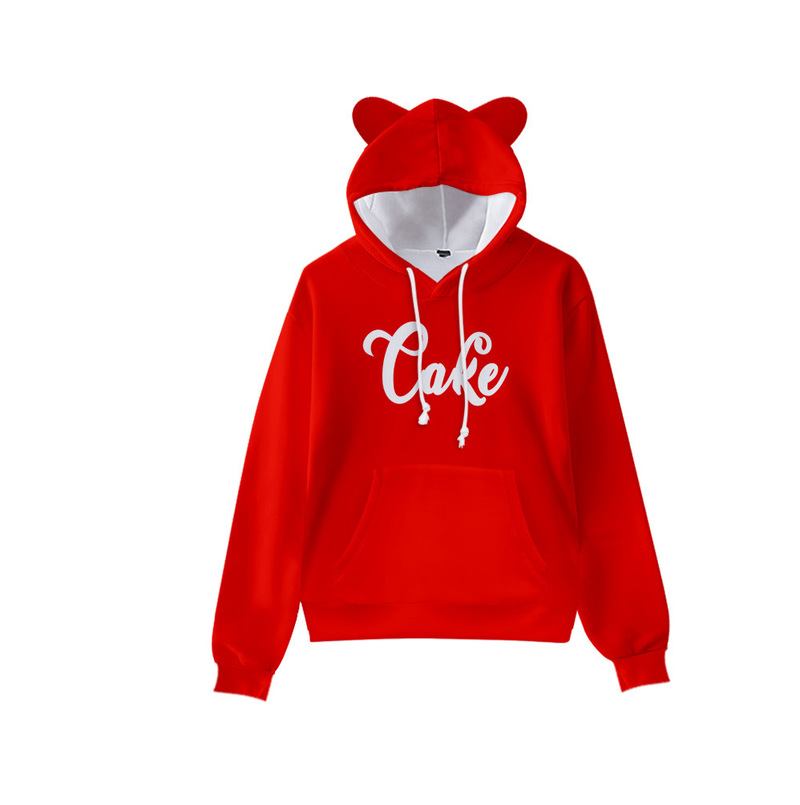 Red cute boy girl clothes hooded 3D printing hooded sweater tops autumn early winter ears hooded pullover, Black
Red cute boy girl clothes hooded 3D printing hooded sweater tops autumn early winter ears hooded pullover, Black