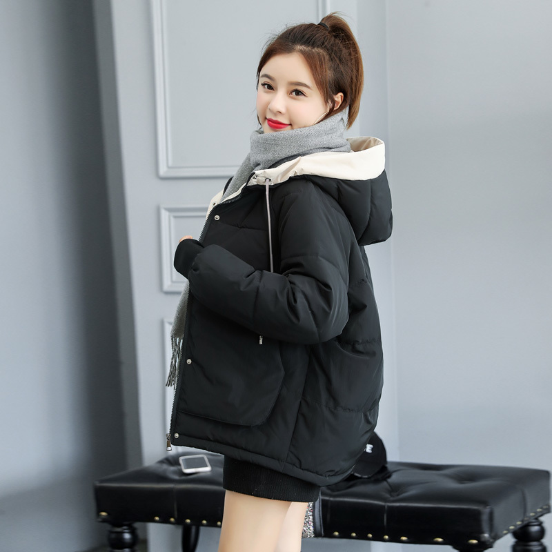 Winter Down Jacket Short Section Korean Version of The Bread Cotton Loose Thick Clothes Women 210514