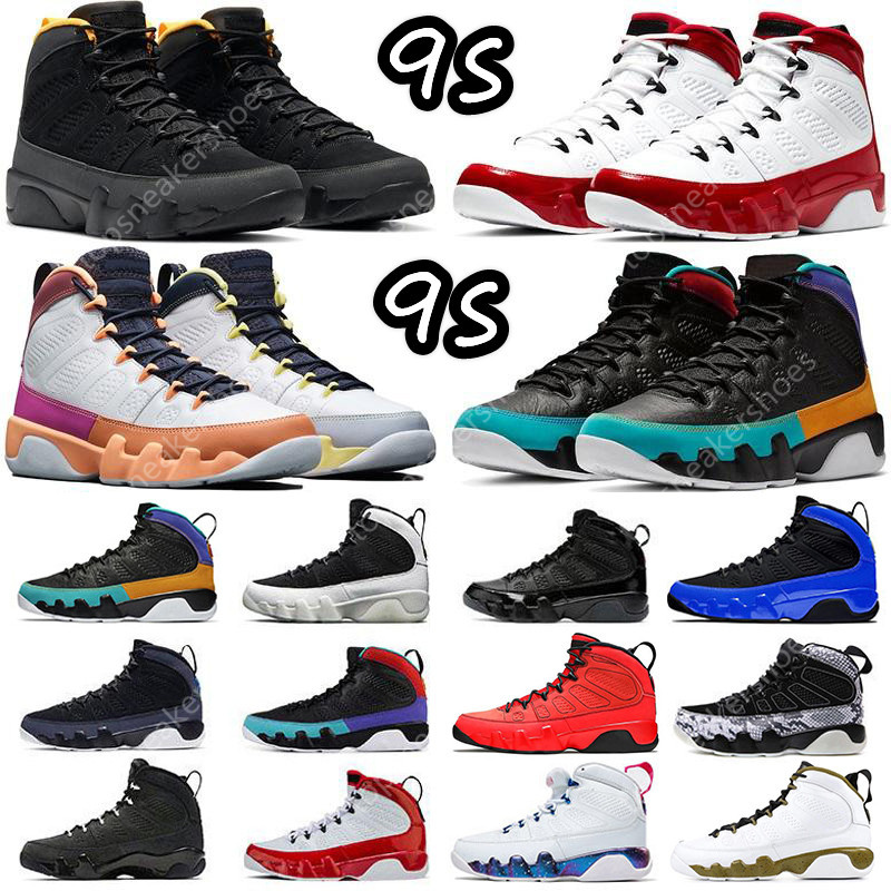 2022 New 9 9s Mens Basketball Shoes Sneakers Particle Grey Change The World University Gold Gym Chile Red Racer Blue Anthracite Sports Trainers US 13, White sock