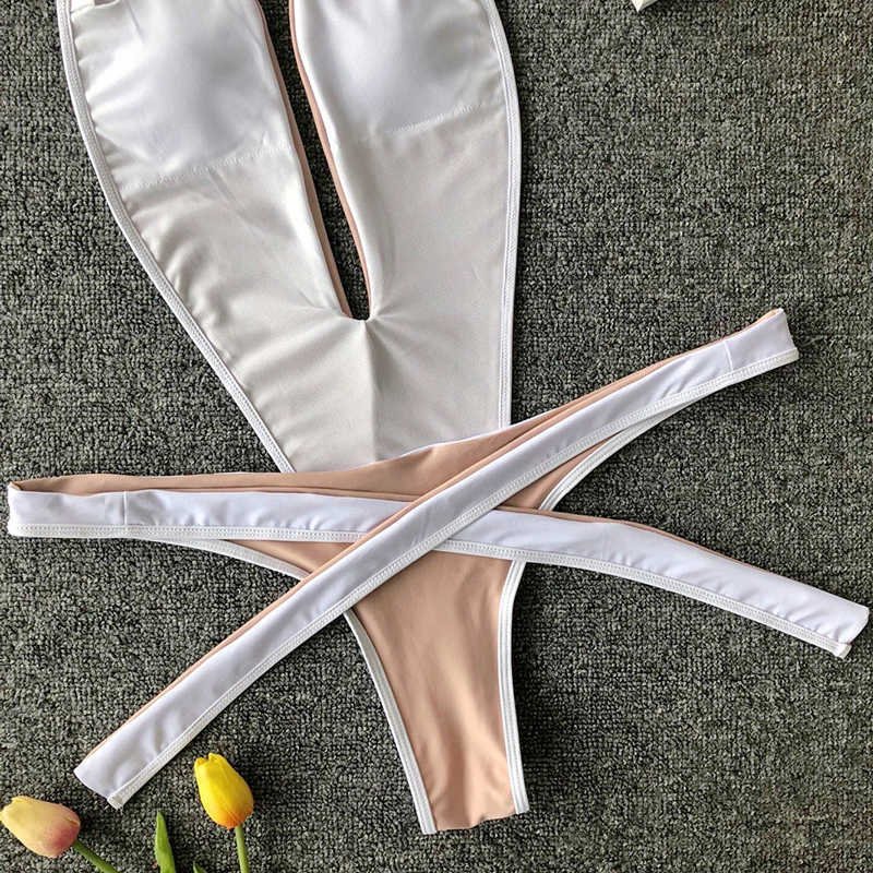 Colysmo Swimsui Summer Sexy Swimwear Women Deep V-neck Monokini Push-up Leopard Beachwear Lace Up Snake Print Bikini 210527