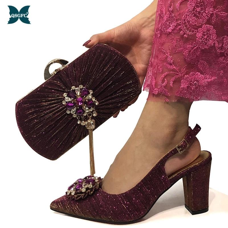 Italian Design 2021 African Selling Maganta Color Fahsion Crystal Style Elegant Party Wedding Ladies Shoes And Bag Set Dress, Black
Italian Design 2021 African Selling Maganta Color Fahsion Crystal Style Elegant Party Wedding Ladies Shoes And Bag Set Dress, Black