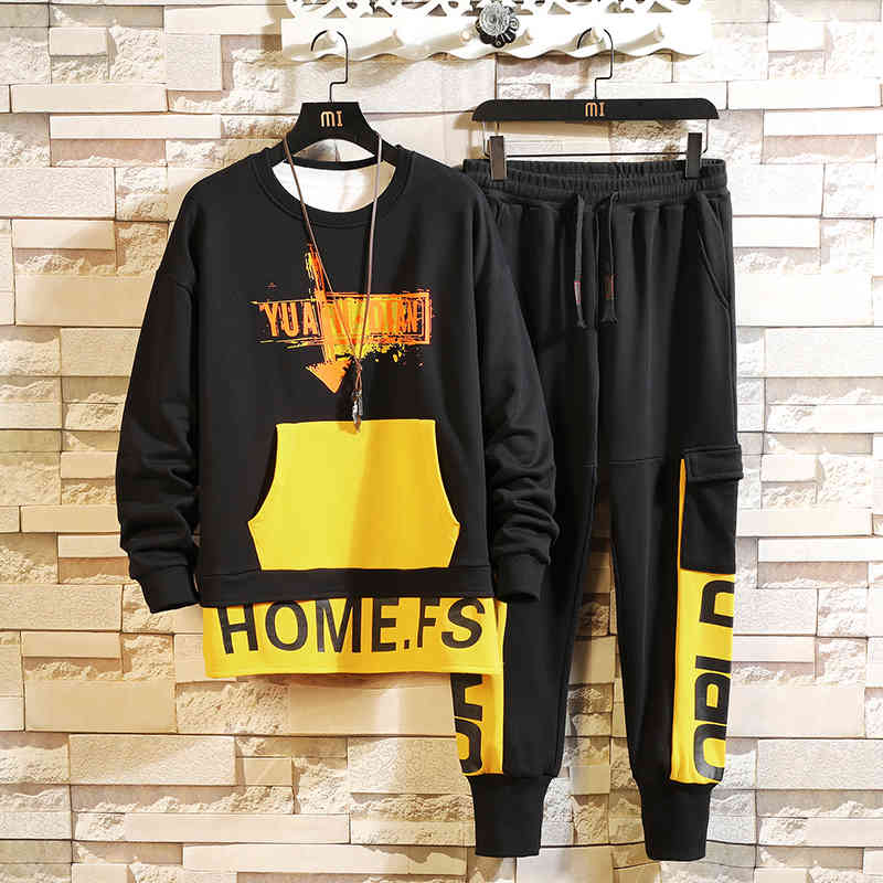 men's tracksuits men track tuesdays 2 set piece hip hop streetwear spring casual fall long sleeve puff hoodies clothing + combined trou, Gray
men's tracksuits men track tuesdays 2 set piece hip hop streetwear spring casual fall long sleeve puff hoodies clothing + combined trou, Gray