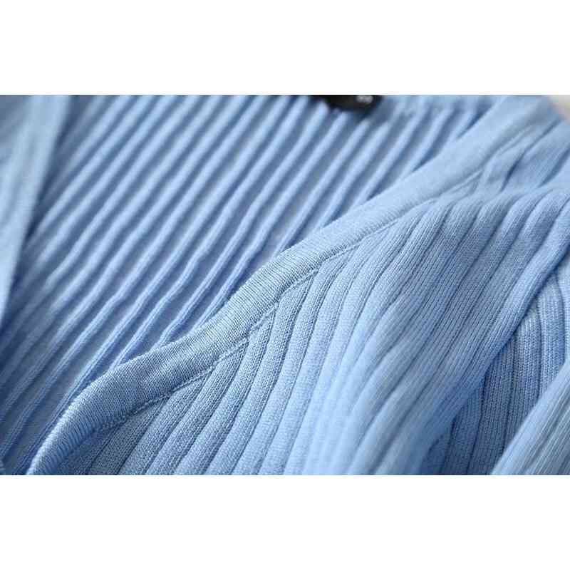 Streetwear Tie Bandage Knitted Cardigan Sweater Retro Woman Long sleeve Bow Cropped Jumper Sexy Clothes 210429