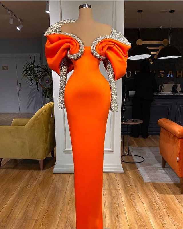 Plus Size Arabic Aso Ebi Stylish Crystals Sexy Prom Dresses Long Sleeves Satin Evening Formal Party Second Reception Gowns Dress ZJ211