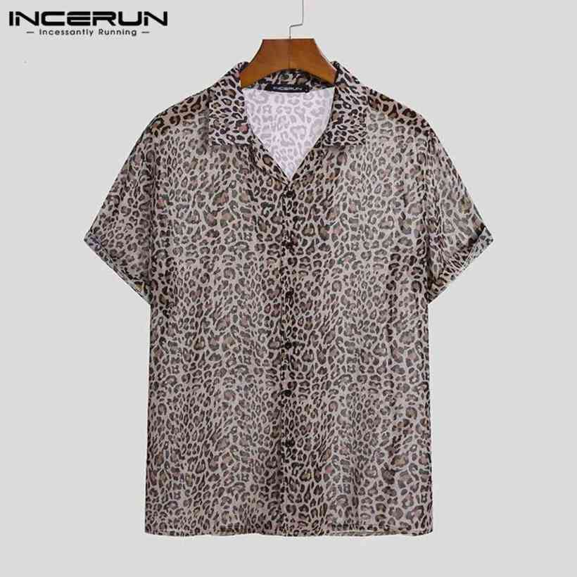 Summer Men' Shirt Luipaard Print Revers Streetwear See Through Short Mouw Mode Dunne Shirts Casual Camisas -3XL Incerun, Coffee
Summer Men' Shirt Luipaard Print Revers Streetwear See Through Short Mouw Mode Dunne Shirts Casual Camisas -3XL Incerun, Coffee