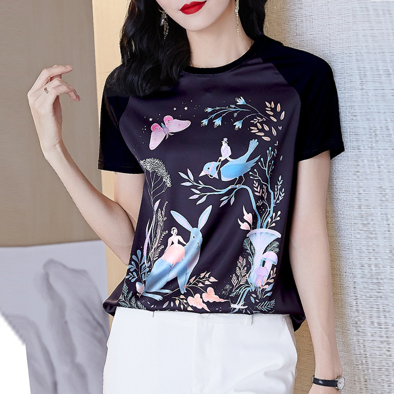 t shirt south korea dongdamen 2021 summer korean style white, small, fresh and loose print short sleeve satin
t shirt south korea dongdamen 2021 summer korean style white, small, fresh and loose print short sleeve satin