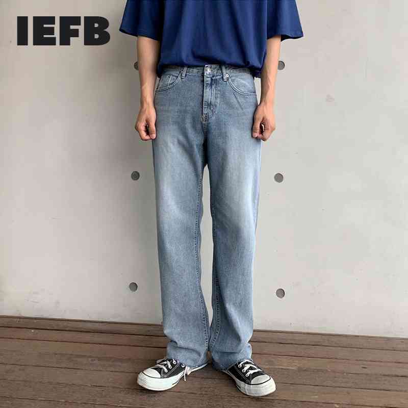 IEFB Summer Blue Jeans Men's Straight Loose Casual Korean Fashion Mop Wide Leg Long Pants Vintage Streetwear 9Y6604 210524
IEFB Summer Blue Jeans Men's Straight Loose Casual Korean Fashion Mop Wide Leg Long Pants Vintage Streetwear 9Y6604 210524
