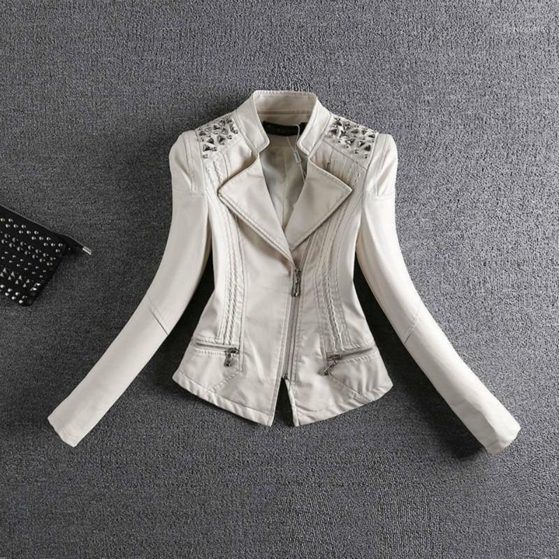 Women Autumn Winter Faux Pu Leather Jackets Female Rivet Long Sleeve Motorcycle Short Coat Lady Casual Loose Outerwear H232 Women's &, Black
Women Autumn Winter Faux Pu Leather Jackets Female Rivet Long Sleeve Motorcycle Short Coat Lady Casual Loose Outerwear H232 Women's &, Black