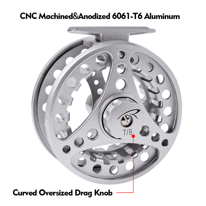 PROBEROS Fly Fishing Wheel 3/4-5/6-7/8 WT Reel Aluminum CNC Machine Cut Large Arbor Die Casting 220308