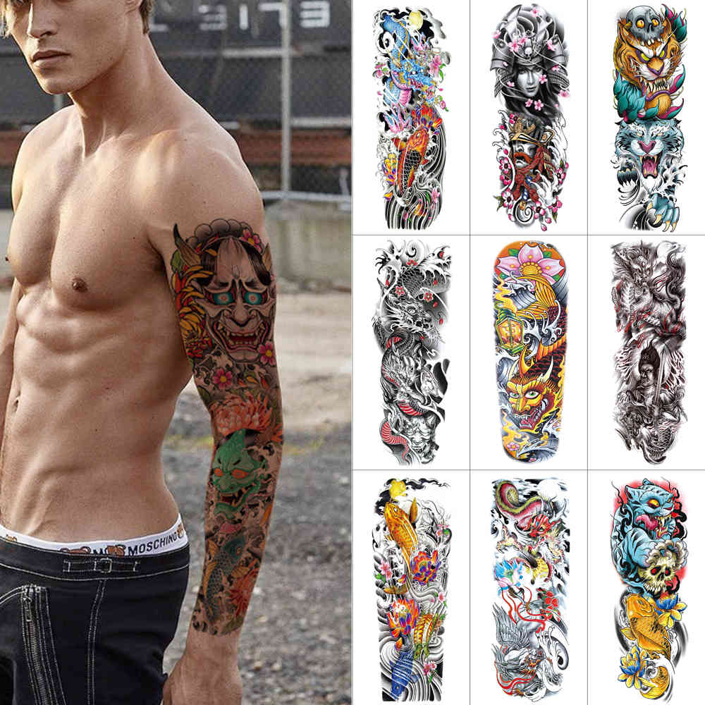 Full arm temporary sticker Watercolor men sleeve Dragon lion wolf Fox flower Large waterproof Arm body art tattoo
Full arm temporary sticker Watercolor men sleeve Dragon lion wolf Fox flower Large waterproof Arm body art tattoo